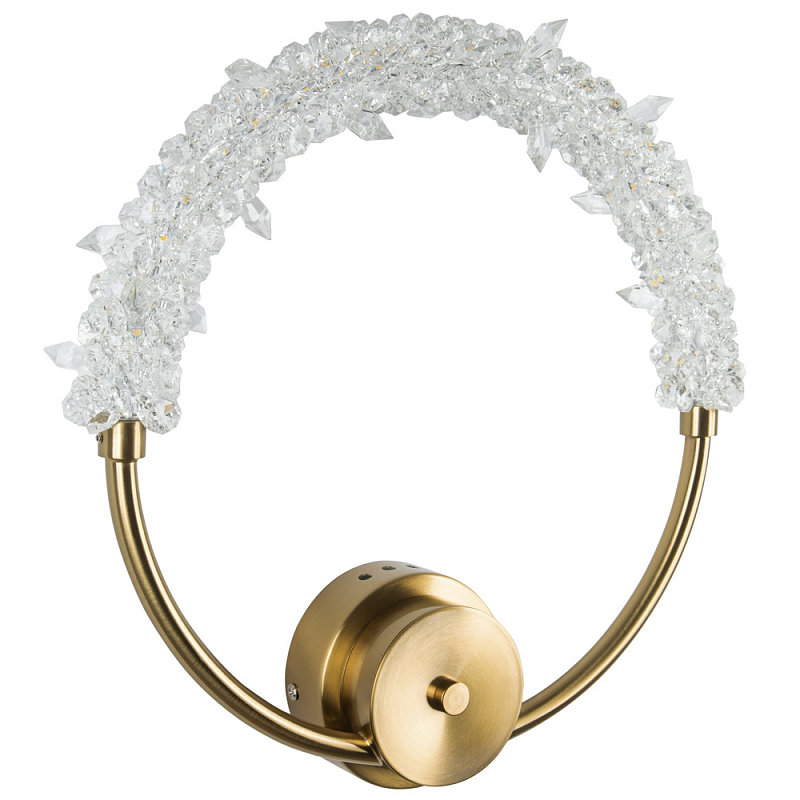 Бра с плафоном в виде кольца Gilbertine Ring Wall Lamp Латунь Прозрачный Бра с плафоном в виде кольца Gilbertine Ring Wall Lamp Латунь Прозрачный в Костроме | Loft Concept