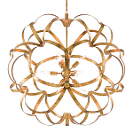 Люстра круглая в виде объёмного цветка Golden Flower Sphere варинант исполнения - 2 | Loft Concept в Костроме