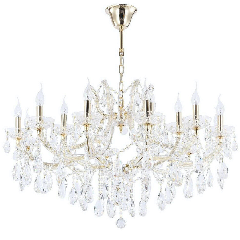 Люстра Pasquale Chandelier 18 Золотой Прозрачный Люстра Pasquale Chandelier 18 Золотой Прозрачный в Костроме | Loft Concept