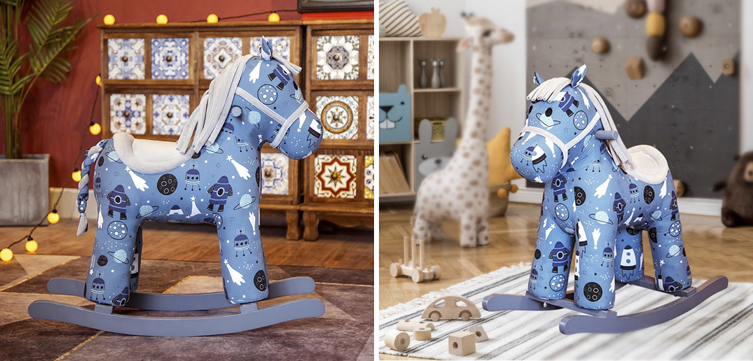 Лошадка-качалка голубая John Pony Лошадка-качалка голубая John Pony - Loft-Concept в Костроме