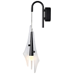 Бра черного цвета с плафоном из рельефного стекла Glass Pod варинант исполнения - 1 | Loft Concept в Костроме