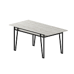 Стол обеденный с прямоугольной столешницей пыльного белого цвета на 4-х металлических ножках PAL ANCIENT WHITE варинант исполнения - 1 | Loft Concept в Костроме