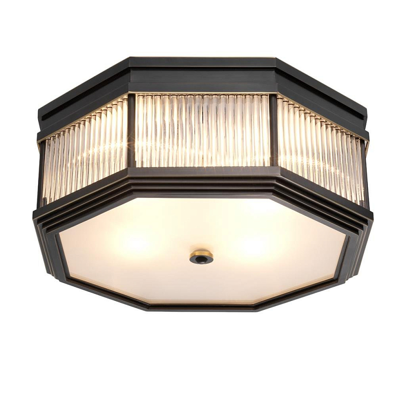 Потолочный светильник Ceiling Lamp Bagatelle Bronze Темная бронза Прозрачное Стекло Потолочный светильник Ceiling Lamp Bagatelle Bronze Темная бронза Прозрачное Стекло в Костроме | Loft Concept