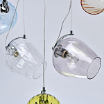 Люстра линейная с 5-ю разноцветными стеклянными плафонами Kaleido варинант исполнения - 12 | Loft Concept в Костроме