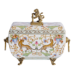 Шкатулка с фигуркой льва на крышке Eden Garden варинант исполнения - 3 | Loft Concept в Костроме