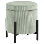 Светло-зеленый пуф на черных ножках SANJAY варинант исполнения - 1 | Loft Concept в Костроме