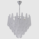 Люстра с подвесками из рифленного стекла в форме капель Textured Glass Chandelier варинант исполнения - 4 | Loft Concept в Костроме