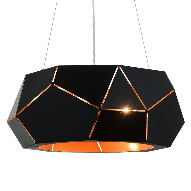 Люстра Volume Squarу Chandelier Черный Золотой в Костроме | Loft Concept 