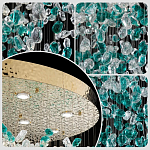 Люстра зеленая каскадная Green Light CascadeDroplet Chandelier варинант исполнения - 3 | Loft Concept в Костроме