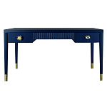 Письменный стол Elsa Dreams Blue Шпон дерево с двумя ящиками варинант исполнения - 5 | Loft Concept в Костроме