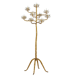 Торшер золотой в виде растения Golden Flower Glade варинант исполнения - 3 | Loft Concept в Костроме