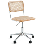 Офисный стул из ротанга на колёсах June Rattan Wicker Chair варинант исполнения - 1 | Loft Concept в Костроме