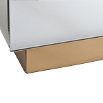 Столик журнальный зеркальный с золотым декором Gold Painted Mirror Table варинант исполнения - 3 | Loft Concept в Костроме