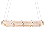 Люстра прямоугольная с текстурным природным рисунком IceFlame варинант исполнения - 4 | Loft Concept в Костроме