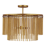 Потолочный светильник двухъярусный золотого цвета Metal Tentacles варинант исполнения - 3 | Loft Concept в Костроме