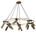 Люстра круглая с медными фактурными плафонами Trustworthiness варинант исполнения - 1 | Loft Concept в Костроме