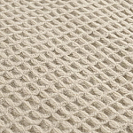 Плед из шерсти бежевого цвета с бахромой Waffle Comfort варинант исполнения - 2 | Loft Concept в Костроме