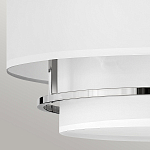 Потолочный светильник с двухслойным белым текстильным абажуром Hinkley варинант исполнения - 11 | Loft Concept в Костроме