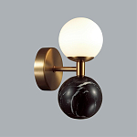 Бра с шарообразным матовым плафоном и шаром из камня на металлическом основании Orb Essence варинант исполнения - 8 | Loft Concept в Костроме