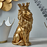 Статуэтка лев с детализированной гривой и изящной короной Lion Crown  варинант исполнения - 5 | Loft Concept в Костроме
