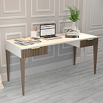 Рабочий стол с прямоугольной белой столешницей и 2-мя ящиками Harper Line варинант исполнения - 2 | Loft Concept в Костроме