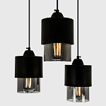 Каскадный светильник с 3-мя плафонами из дымчатого стекла Volta Flos Cascade Hanging Lamp варинант исполнения - 2 | Loft Concept в Костроме