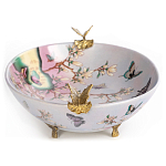 Белое фарфоровое блюдо с изображением бабочек Eden Garden варинант исполнения - 3 | Loft Concept в Костроме