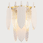 Бра с декором из рельефного стекла в виде перьев Abelia Feather Wall Lamp варинант исполнения - 2 | Loft Concept в Костроме