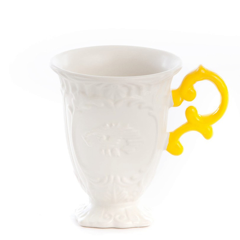 Кружка Seletti I-Mug Yellow Белый Желтый Кружка Seletti I-Mug Yellow Белый Желтый в Костроме | Loft Concept