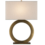 Настольная лампа с корпусом в форме кольца и прямоугольным абажуром French Ring варинант исполнения - 3 | Loft Concept в Костроме