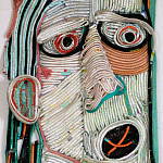 Арт-Объект плетеный из нитей большой портрет Joana Schneider  варинант исполнения - 2 | Loft Concept в Костроме