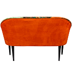 Диван двухместный из натурального бука оранжевый с цветным принтом Impressionism in Art варинант исполнения - 2 | Loft Concept в Костроме