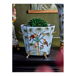 Кашпо из голубого фарфора с бронзовыми элементами Blue Garden варинант исполнения - 5 | Loft Concept в Костроме