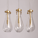 Люстра с 7-ю прозрачными плафонами из стекла в форме капли Lucid Rain  варинант исполнения - 6 | Loft Concept в Костроме