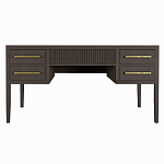 Большой Рабочий стол Primo с 5 выдвижными ящиками Темный орех варинант исполнения - 7 | Loft Concept в Костроме