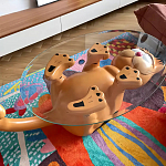 Дизайнерский журнальный стол с основанием в виде кота Bivan варинант исполнения - 2 | Loft Concept в Костроме