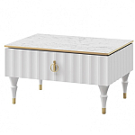 Стол журнальный белый с ящиком Expanses of Beauty варинант исполнения - 1 | Loft Concept в Костроме