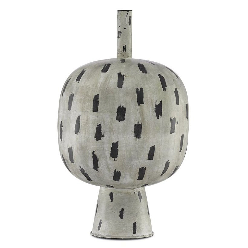 Ваза Declan Large Vase Бежево-серый Черный Ваза Declan Large Vase Бежево-серый Черный в Костроме | Loft Concept