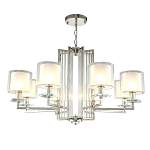 Люстра с 8-ю цилиндрическими плафонами из стекла Laurent варинант исполнения - 6 | Loft Concept в Костроме