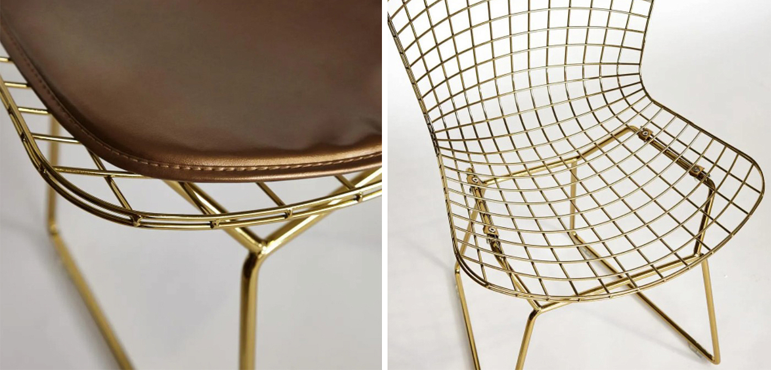 Стул Bertoia Chair Gold Стул Bertoia Chair Gold - Loft-Concept в Костроме