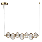 Подвесной светильник линейный с 7-ю рифлеными стеклянными шарами Marcelh Light варинант исполнения - 2 | Loft Concept в Костроме