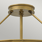 Потолочный светильник цвета латунь с плоским круглым плафоном Hinkley варинант исполнения - 3 | Loft Concept в Костроме