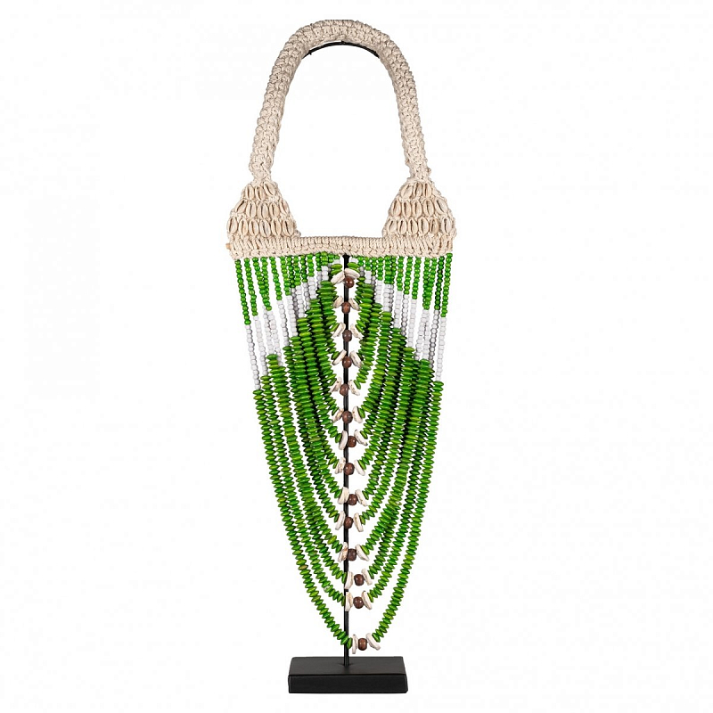 Африканское Ожерелье на подставке NECKLACE GREEN Зеленый Африканское Ожерелье на подставке NECKLACE GREEN Зеленый в Костроме | Loft Concept