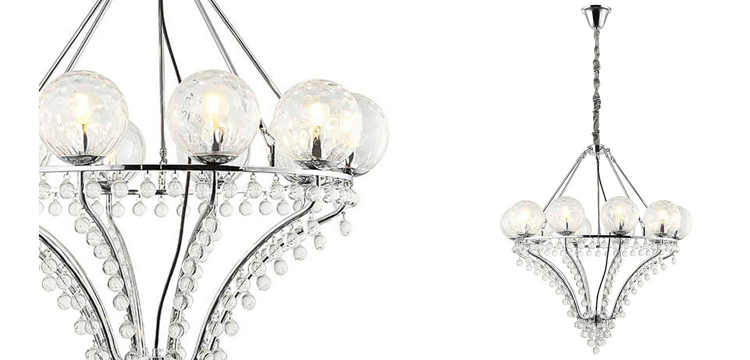 Люстра Melaine Chandelier chrome Люстра Melaine Chandelier chrome - Loft-Concept в Костроме
