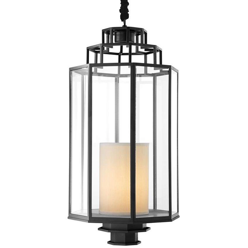 Люстра Lantern Monticello L Черный Прозрачное Стекло Кремовый Люстра Lantern Monticello L Черный Прозрачное Стекло Кремовый в Костроме | Loft Concept