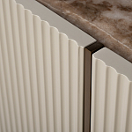 Тумба под телевизор серая с мраморной столешницей Uniqueness Marble варинант исполнения - 3 | Loft Concept в Костроме