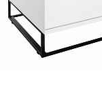 Стеллаж книжный белый с 3-мя открытыми полками и дверкой Strict Lines варинант исполнения - 5 | Loft Concept в Костроме