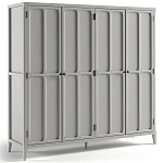 Шкаф серый Silva Grey Cabinet варинант исполнения - 7 | Loft Concept в Костроме