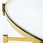 Кофейный столик со столешницей из стекла Crossy варинант исполнения - 5 | Loft Concept в Костроме