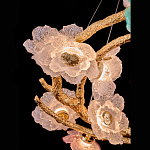 Люстра круглая на золотом каркасе с цветочным декором Miscellaneous herbs варинант исполнения - 5 | Loft Concept в Костроме